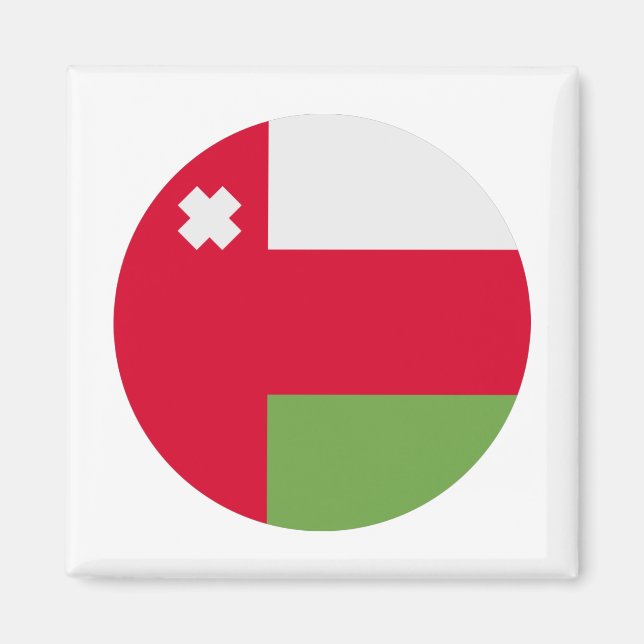 Oman Flagga Magnet (Framsidan)