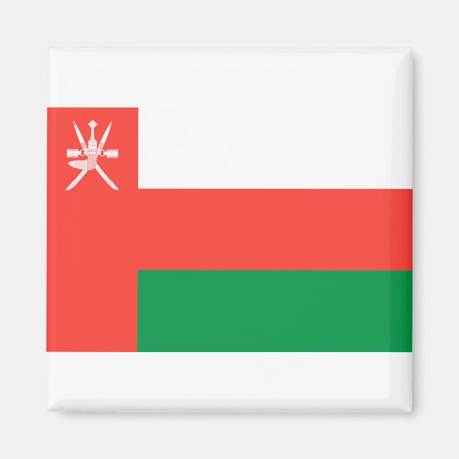 Oman Flagga Magnet (Framsidan)