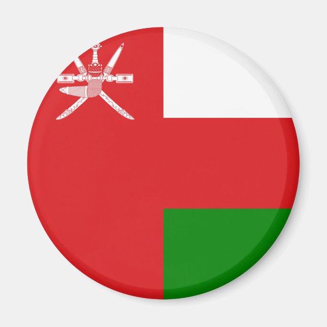 Oman Flagga Magnet (Framsidan)