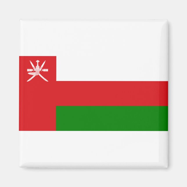 Oman Flagga Magnet (Framsidan)