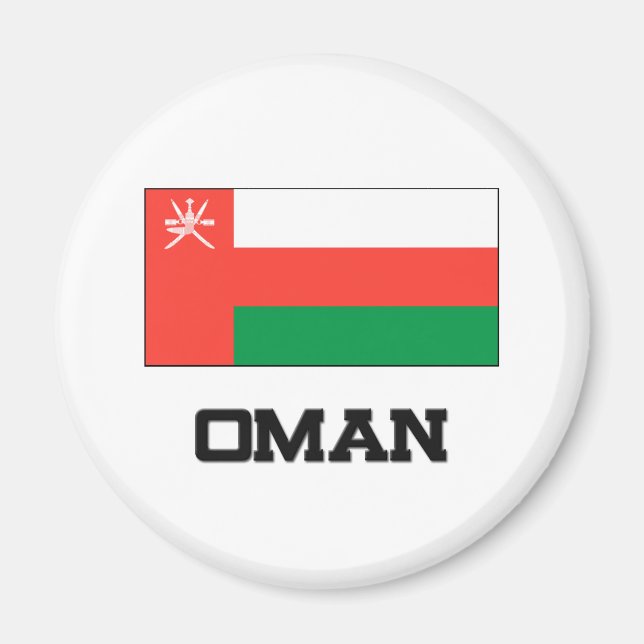 Oman Flagga Magnet (Framsidan)