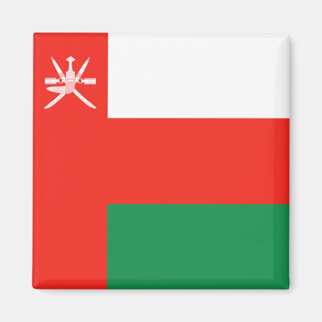 Oman Flagga Magnet (Framsidan)