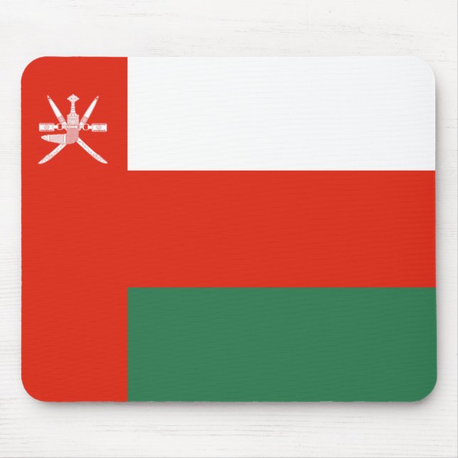 Oman Flagga Mousepad Musmatta (Framsidan)
