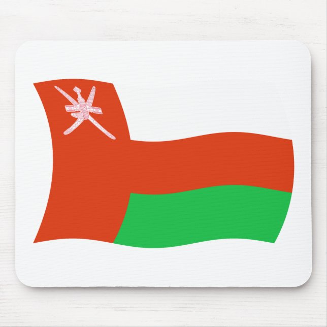 Oman Flagga Mousepad Musmatta (Framsidan)