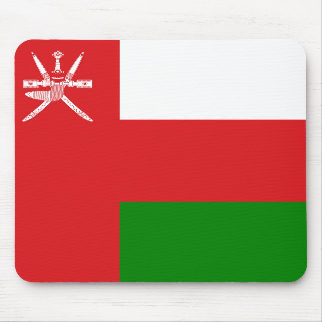 Oman Flagga Musmatta (Framsidan)
