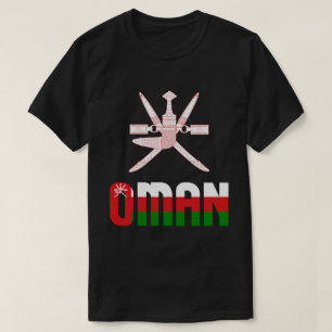 Oman Flagga och Jacka av Arm Patriotic T Shirt