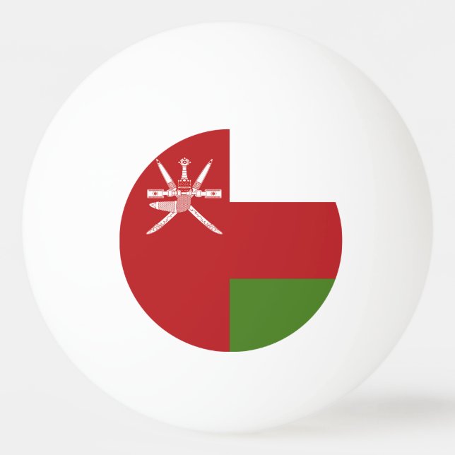 Oman flagga pingisboll (Framsidan)