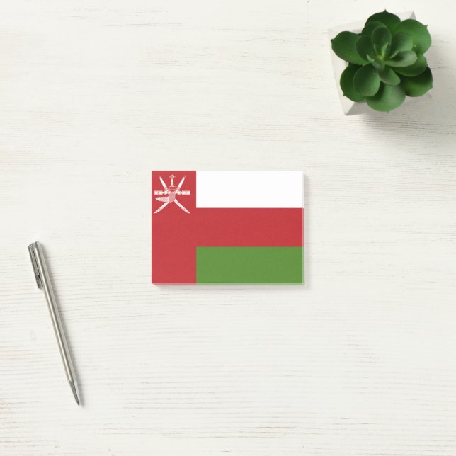 Oman flagga post-it block (Kontor)
