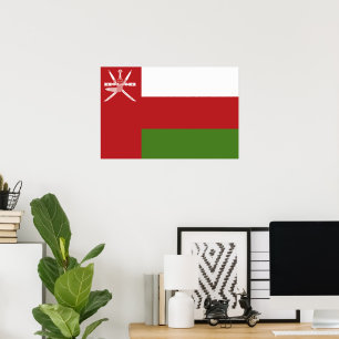 Oman flagga poster