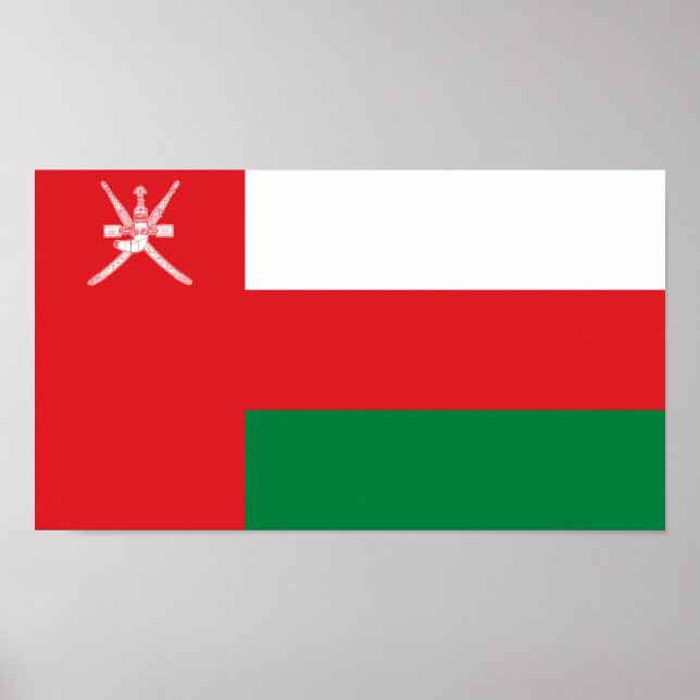 Oman Flagga Poster (Framsidan)