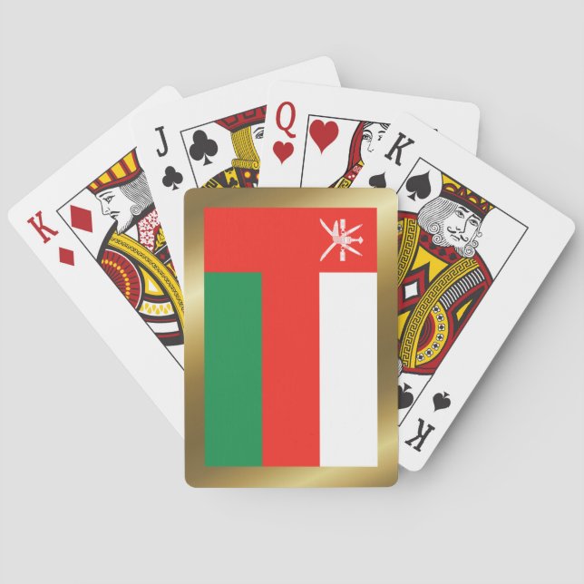 Oman flagga spelkort (Baksidan)