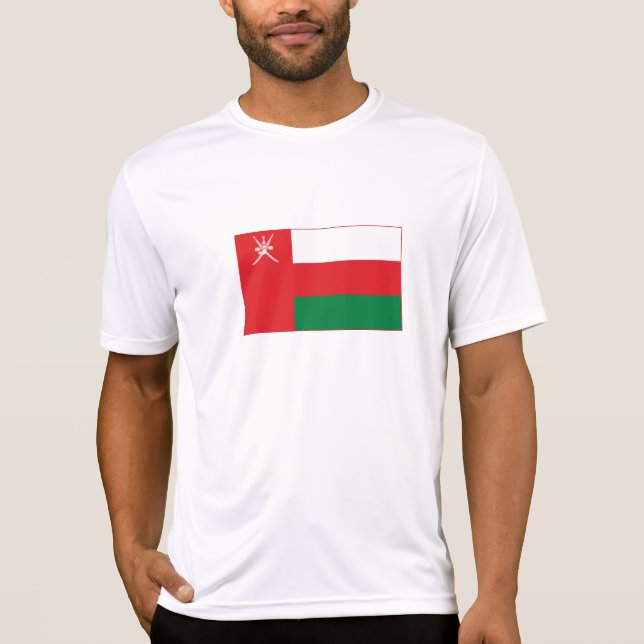 Oman Flagga T Shirt (Framsida)