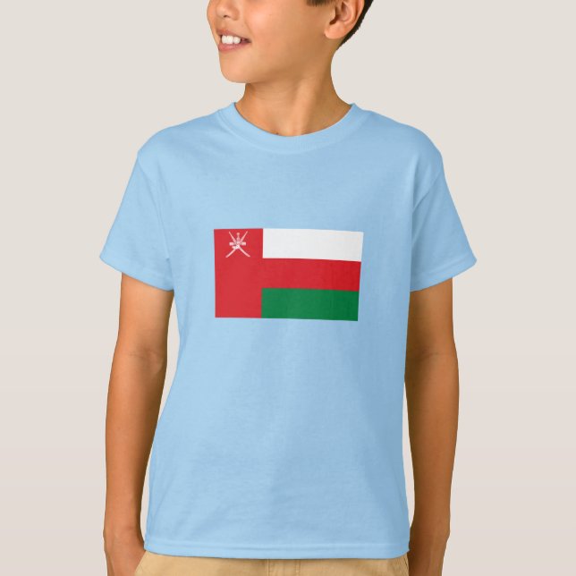 Oman Flagga T Shirt (Framsida)
