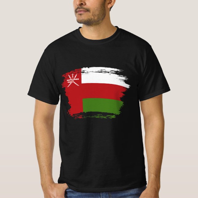 Oman flagga t shirt (Framsida)