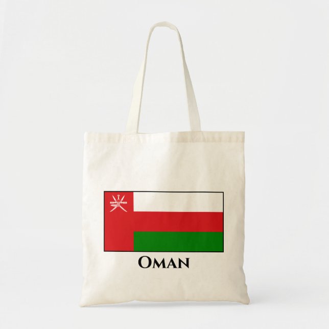 Oman Flagga Tygkasse (Framsidan)