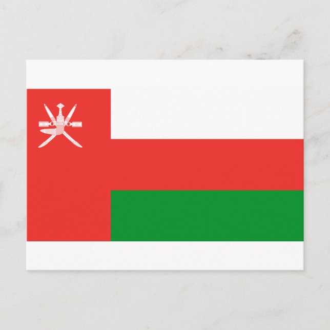 Oman Flagga Vykort (Framsida)