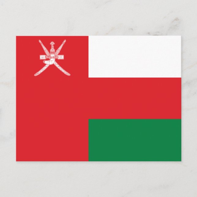 Oman Flagga Vykort (Framsida)
