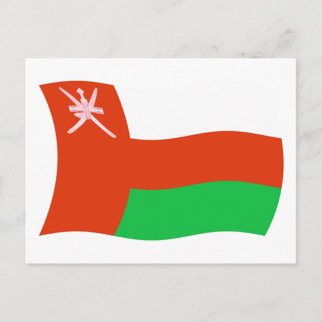 Oman Flagga vykort (Framsida)