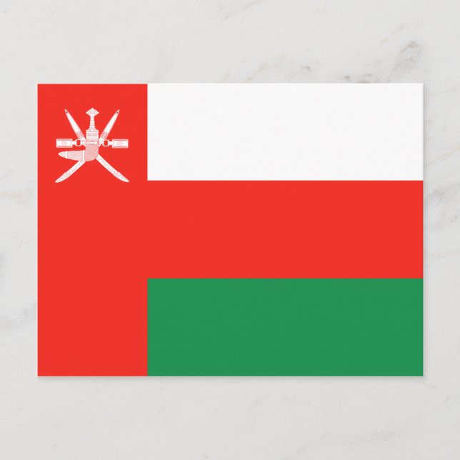 Oman Flagga vykort (Framsida)