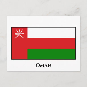 Oman Flagga Vykort