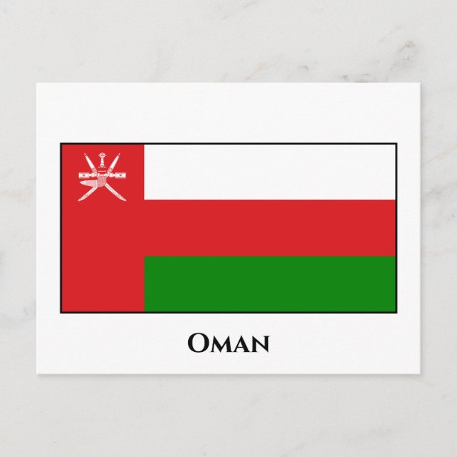 Oman Flagga Vykort (Framsida)