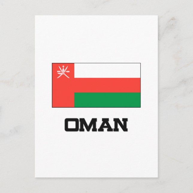Oman Flagga Vykort (Framsida)