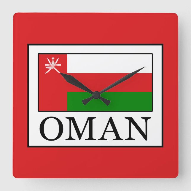 Oman Fyrkantig Klocka (Framsida)