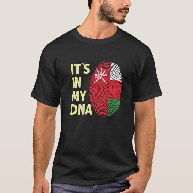 Oman i mitt Dna Omani Flagga Team Oman T Shirt (Framsida)