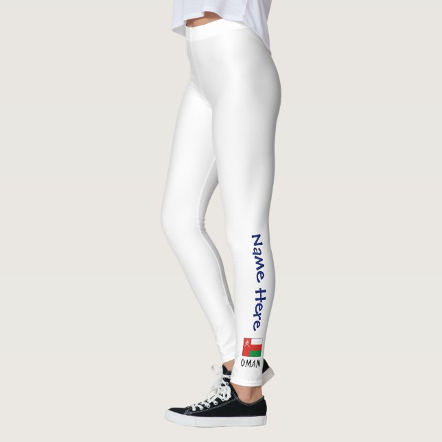 Oman Imani Flag Anpassad  Leggings (Vänster)