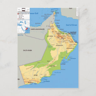 Oman karta 2 vykort