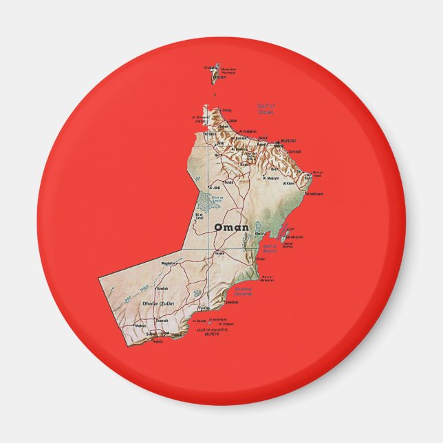 Oman Karta Magnet (Framsidan)