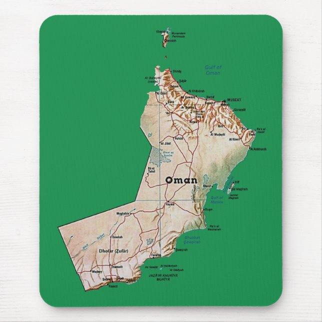 Oman karta Mousepad Musmatta (Framsidan)