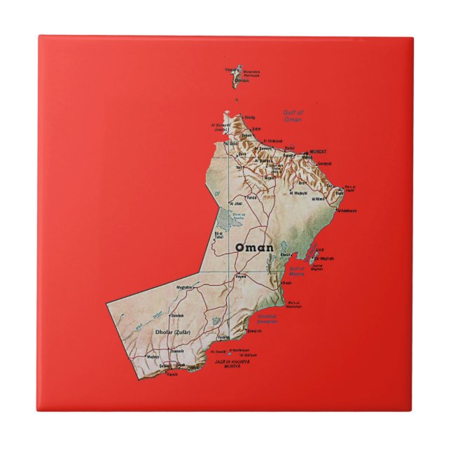 Oman Karta Tile Kakelplatta (Framsidan)