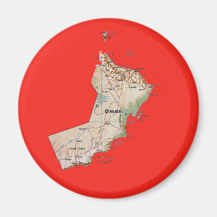 Oman kartamagnet magnet