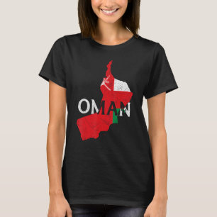 Oman Land Karta Flagga Proud Omani Patriotic T Shirt