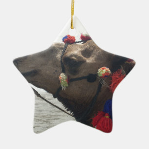 Oman Muscat Camel Photo Art Skriv ut Julgransprydnad Keramik