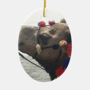 Oman Muscat Camel Photo Art Skriv ut Julgransprydnad Keramik