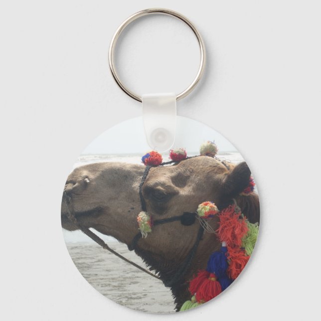 Oman Muscat Camel Photo Art Skriv ut Nyckelring (Framsida)