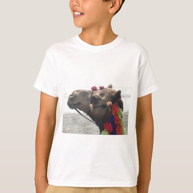 Oman Muscat Camel Photo Art Skriv ut Tee (Framsida)