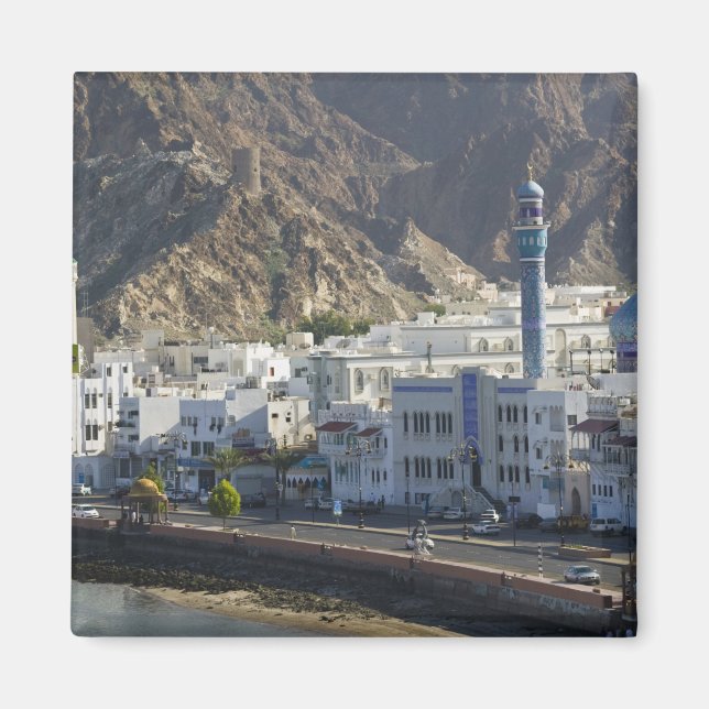 Oman, Muscat, Mutrah. Byggnader längs Mutrah Magnet (Framsidan)