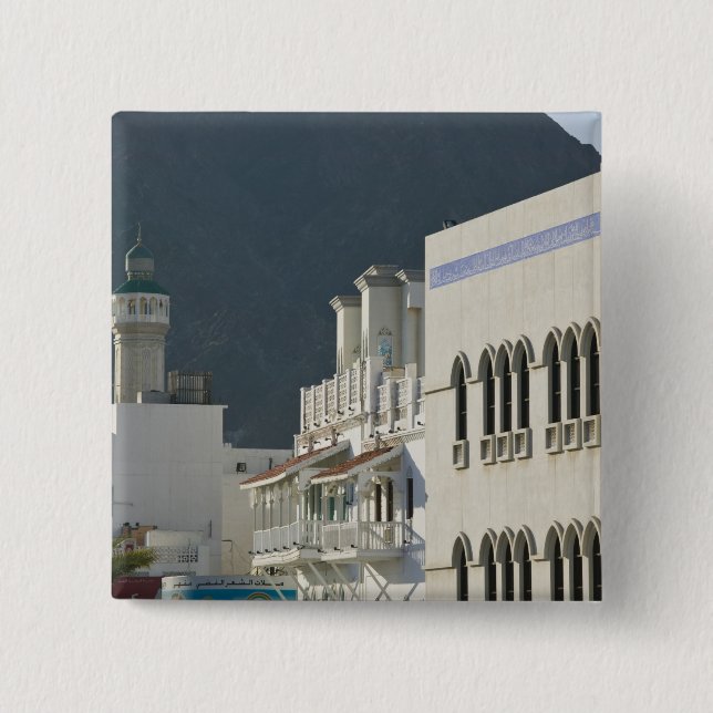Oman, Muscat, Mutrah. Mutrah Corniche moské och Knapp (Framsida)