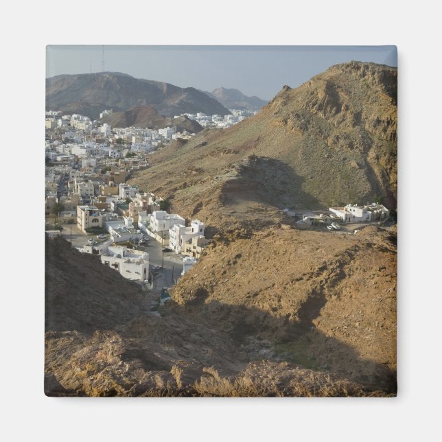 Oman, Muscat, Ruwi/Al Hamriyah. Utsikt över Ruwi / Magnet (Framsidan)