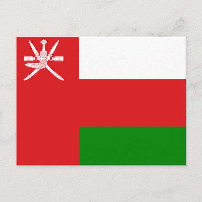 Oman National World Flagga Vykort (Framsida)