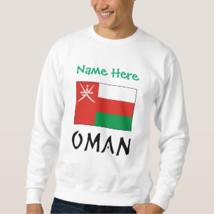 Oman Omani Flagga Grön Personlig  Lång Ärmad Tröja