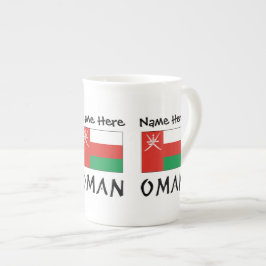Oman Omanis flaga Personligt namn  Benporslin Mugg