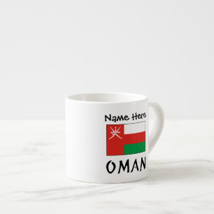 Oman Omanis flaga Personligt namn  Espressomugg