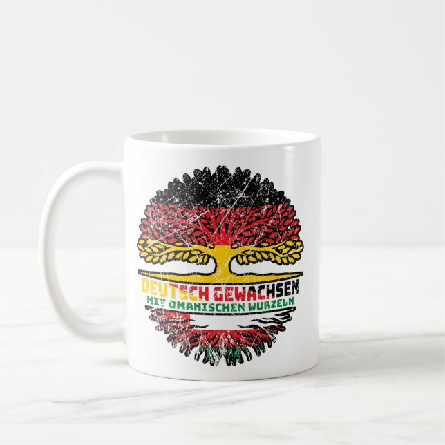 Oman Omanisch Deutsch Deutschland Baum Wurzel Kaffemugg (Vänster)