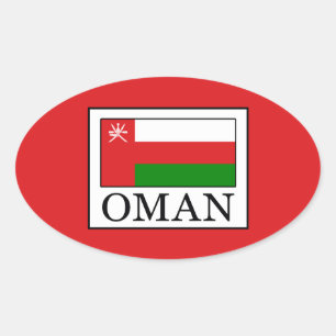 Oman Ovalt Klistermärke