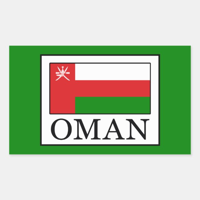 Oman Rektangulärt Klistermärke (Framsida)