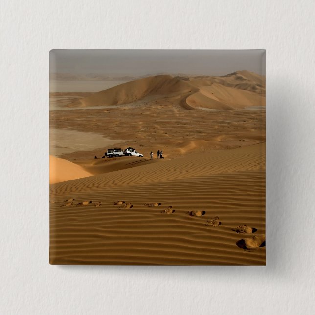 Oman, Rub Al Khali-öknen, körning på sanddynerna Knapp (Framsida)